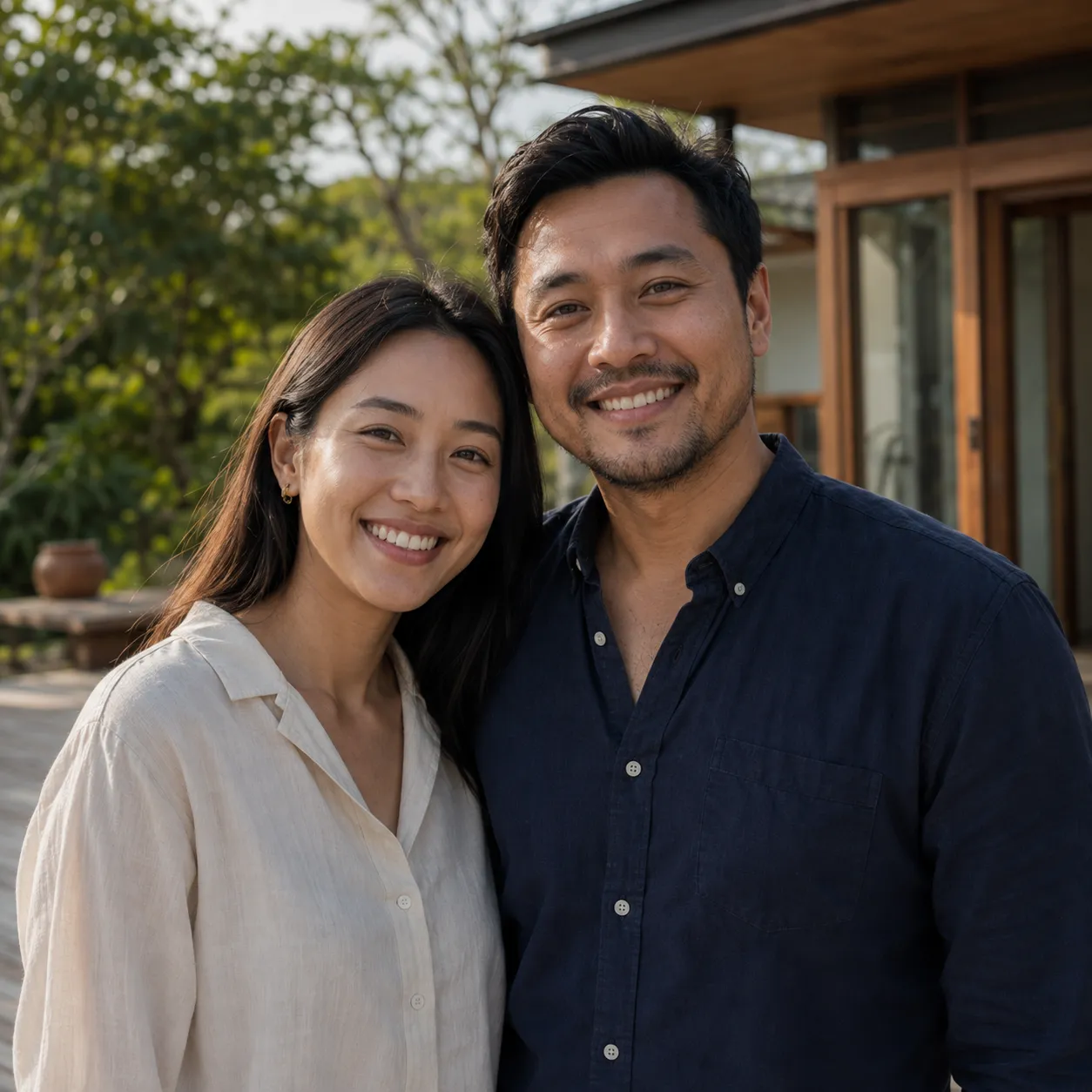 Homeowners Sophia and David